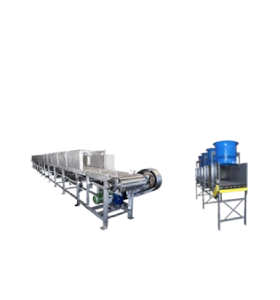 Panel cooling conveyor equipment illustration