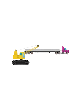Transport vehicle for manufactured building components