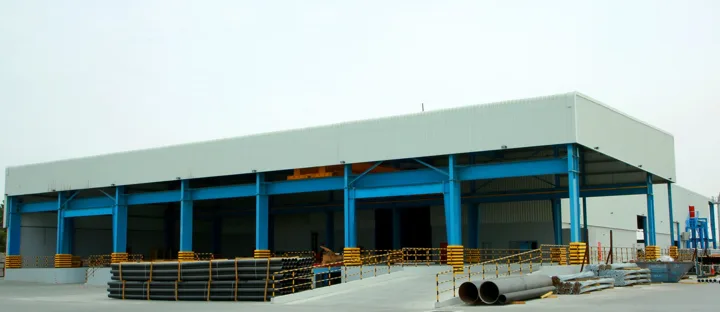 Loading-bay facade at a Roofings Middle East project