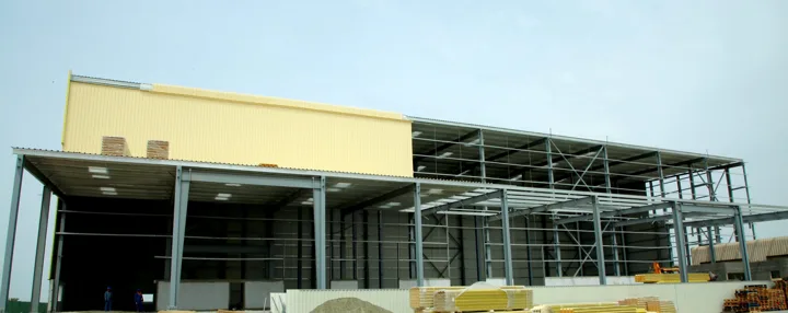 Building envelope in progress at a Roofings Middle East project